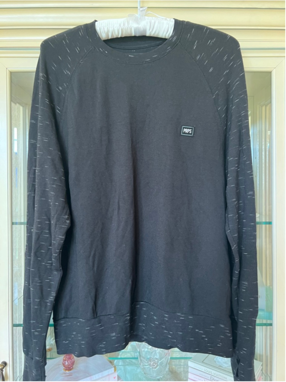Men's PRPS Black & White Speckled Sweatshirt M